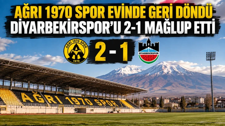 Ağrı 1970 Spor Evinde Geri Döndü Diyarbekirspor’u 2-1 Mağlup Etti