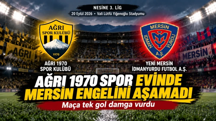 Ağrı 1970 Spor evinde Mersin engelini aşamadı
