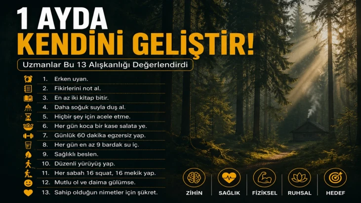1 Ayda Kendini Geliştir Listesi! Uzmanlar Bu 13 Alışkanlığı Değerlendirdi
