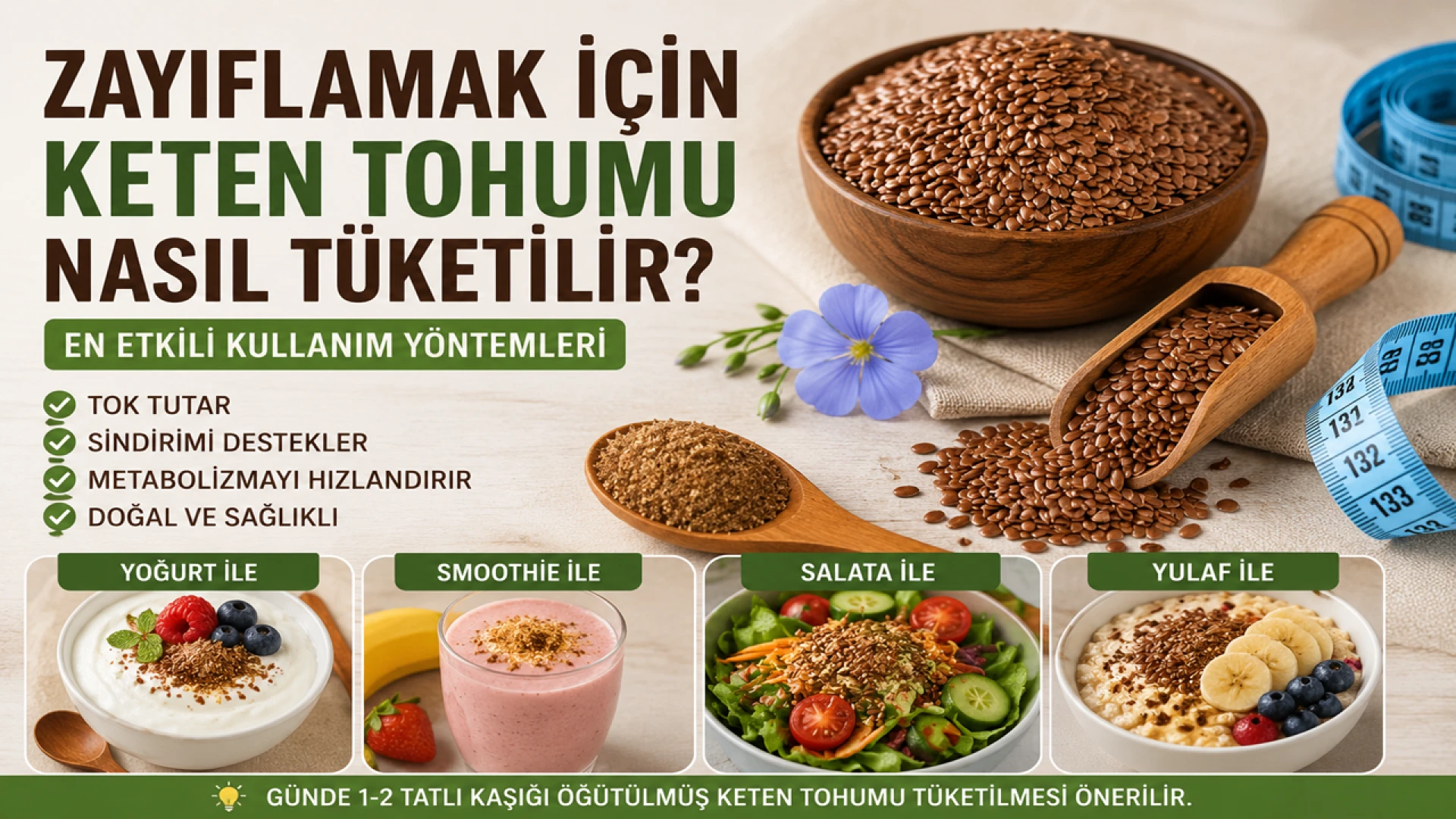 Zayıflamak İçin Keten Tohumu Nasıl Tüketilir? En Etkili Kullanım Yöntemleri