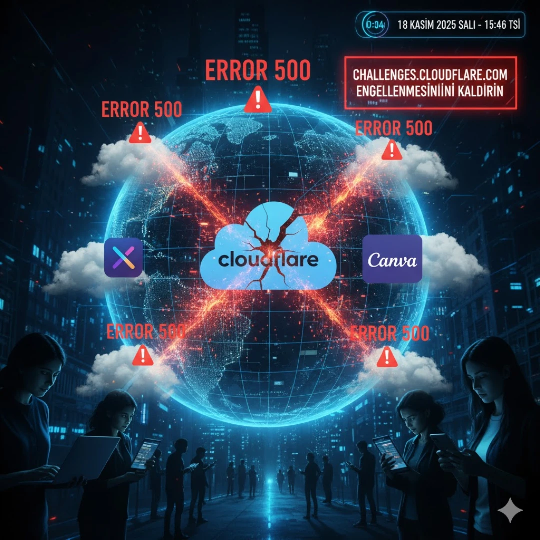 DÜNYA İNTERNETİNDE BÜYÜK KESİNTİ! Cloudflare Çöktü mü? "Challenges" Uyarısı Gündem Oldu