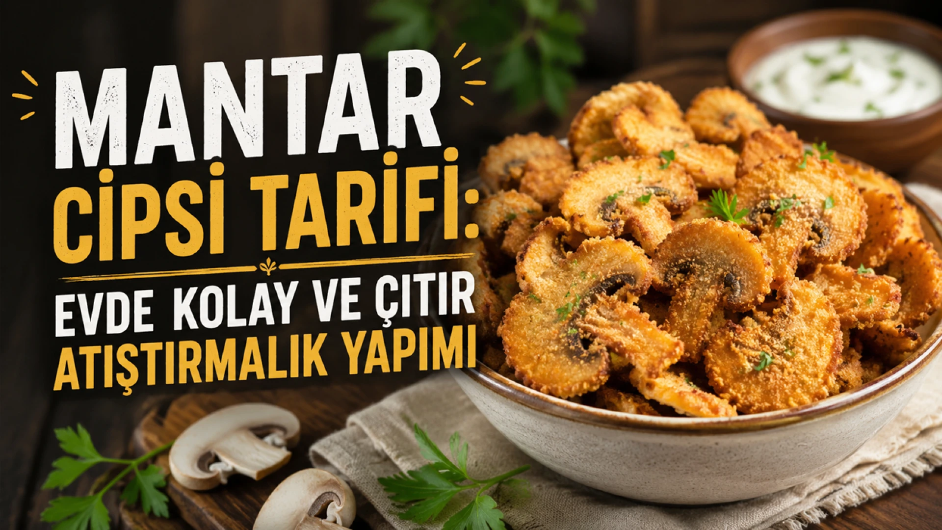 Mantar Cipsi Tarifi Evde Kolay ve Çıtır Atıştırmalık Yapımı