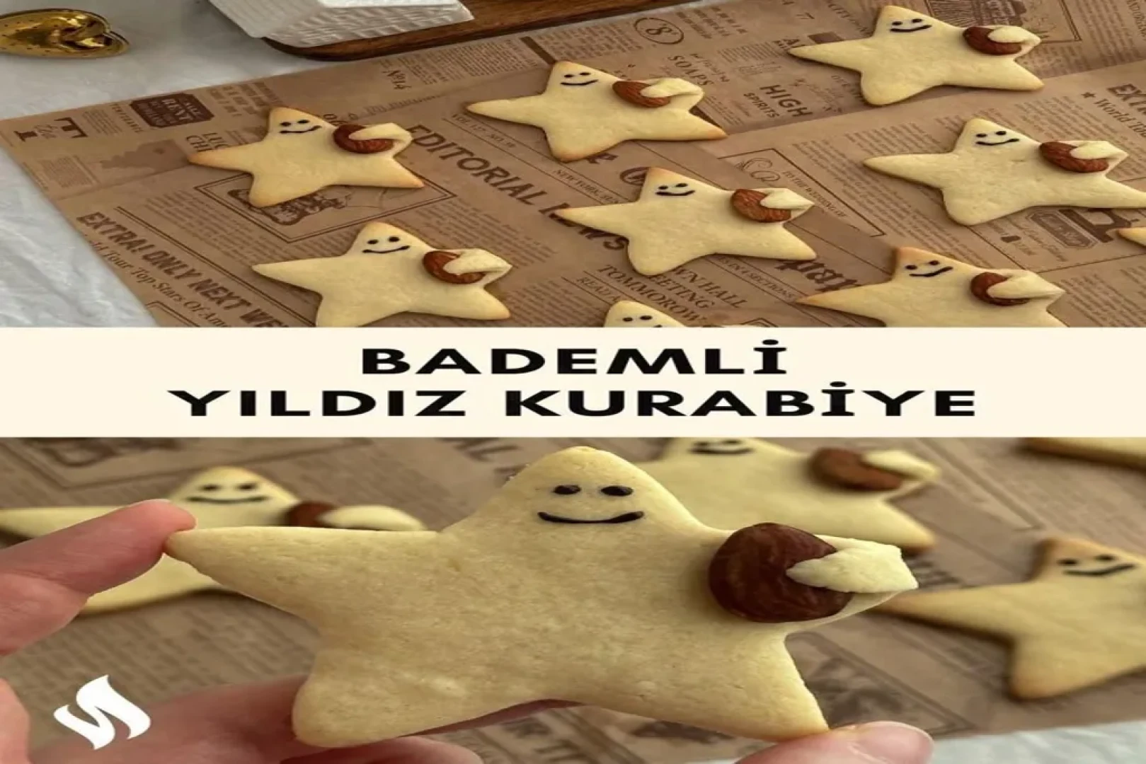 Bademli Yıldız Kurabiye Tarifi