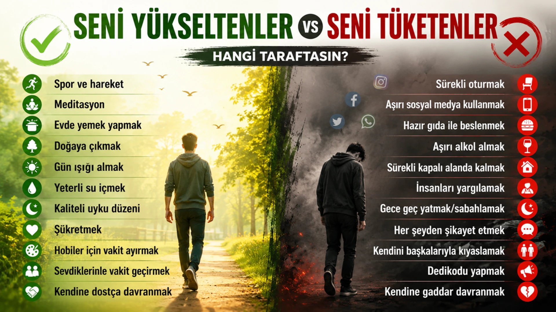 Seni Yükseltenler ve Seni Tüketenler: Hayatınızı Değiştiren 22 Alışkanlık