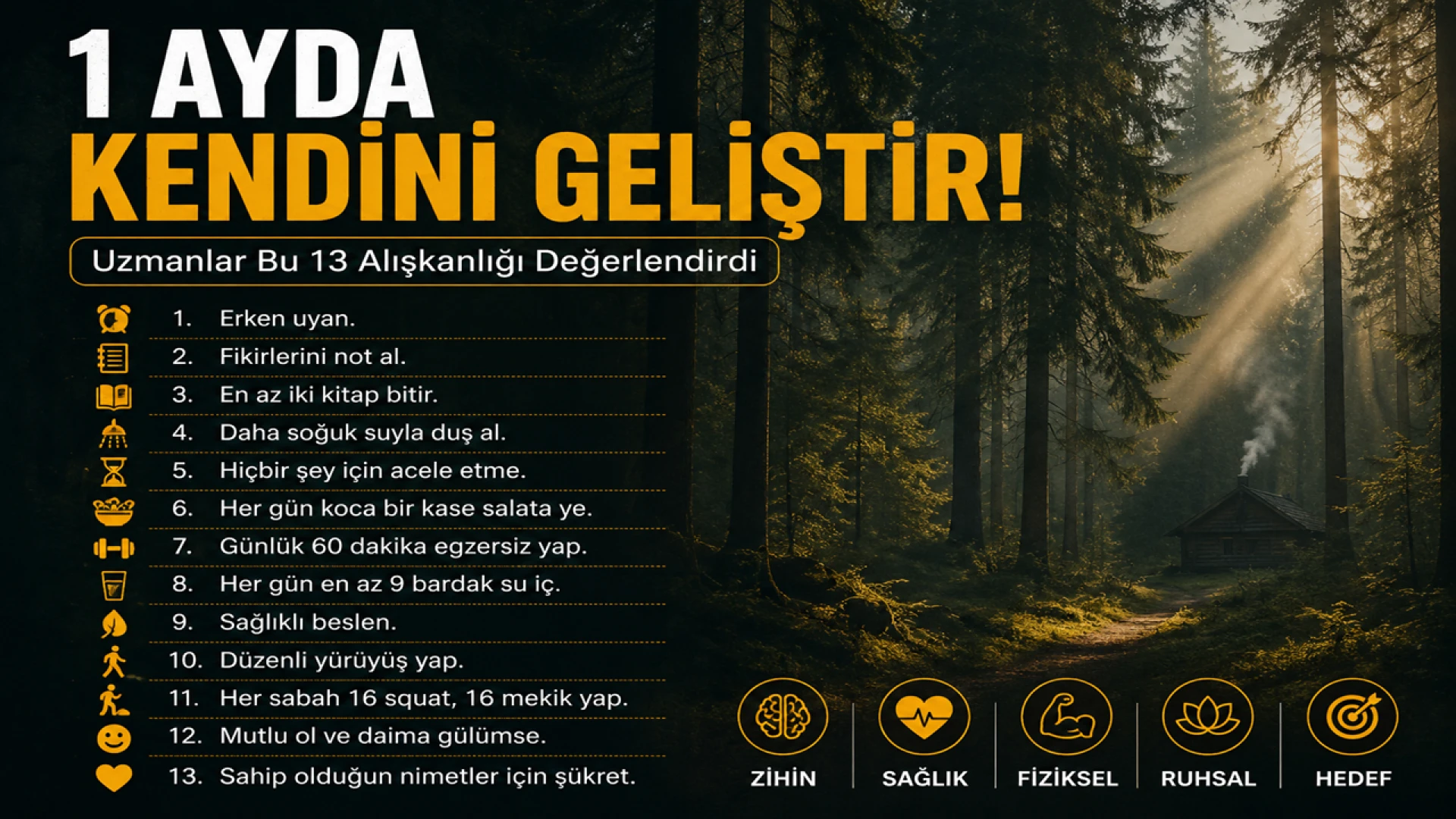 1 Ayda Kendini Geliştir Listesi! Uzmanlar Bu 13 Alışkanlığı Değerlendirdi